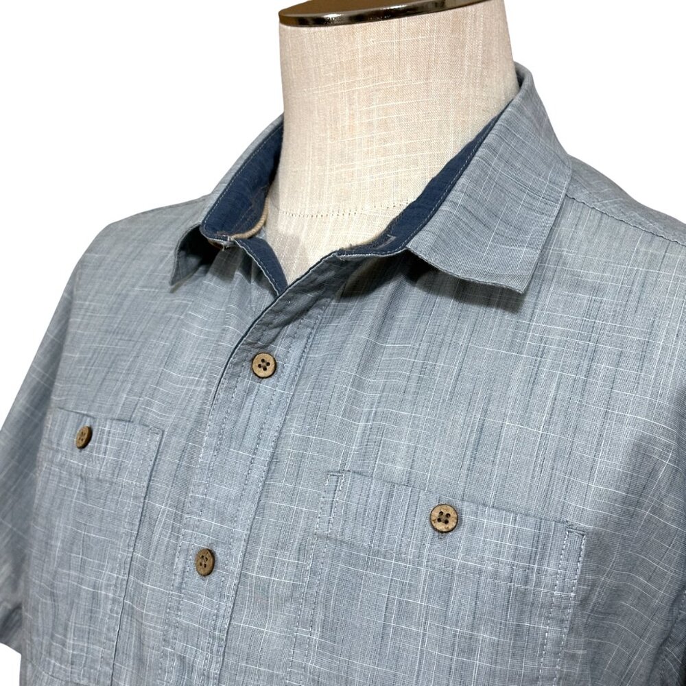 Kuhl Karib Shirt - Size Large - Blue Performance Hiking - Short Sleeve